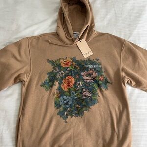 Scotch & Soda Brown Hoodie with Floral Print